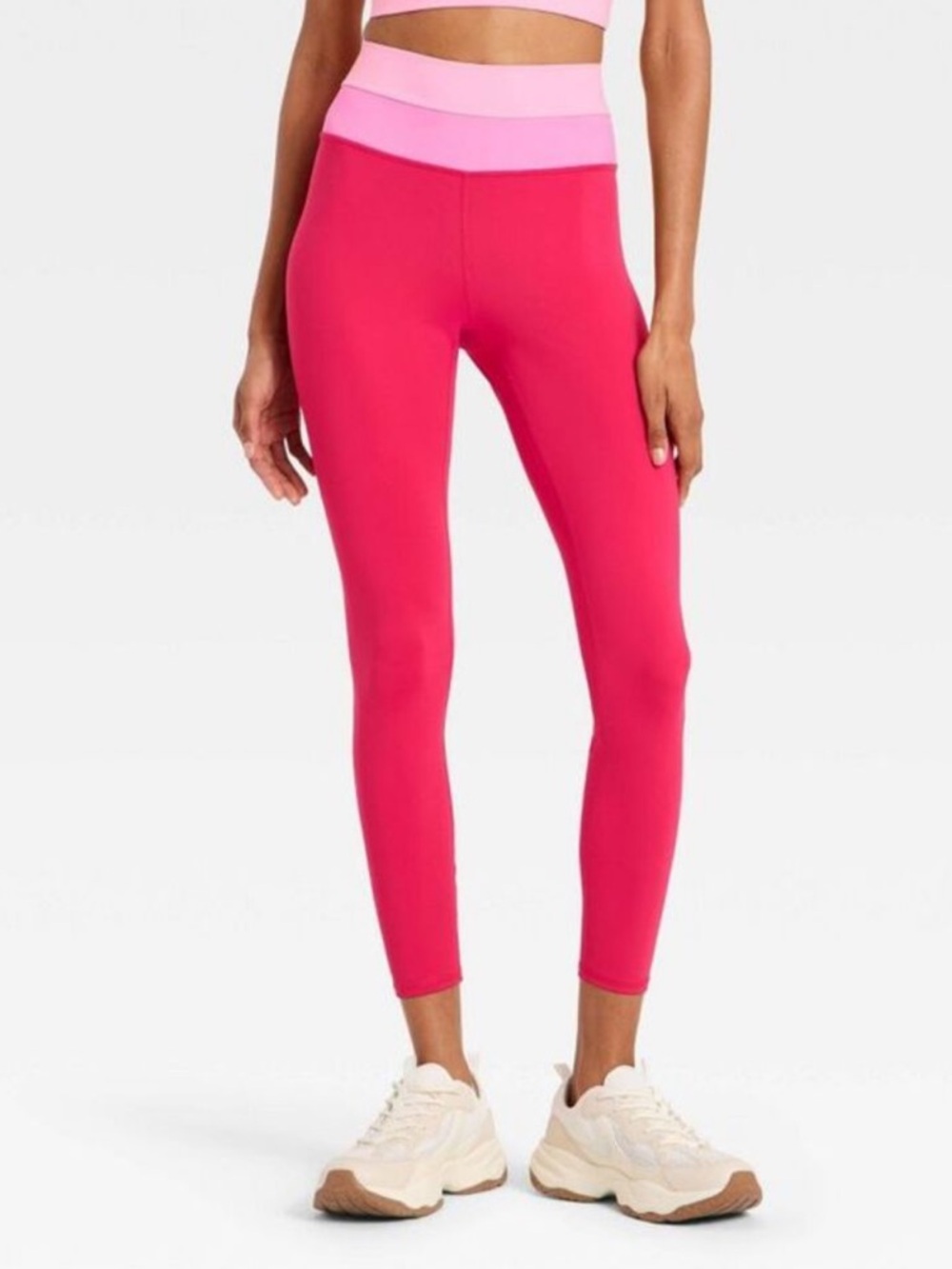 Women’s High-Rise Colorblocked Leggings - JoyLab Pink XL